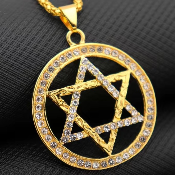 Cubic Zirconia Star Of David Necklace - Picture 2 of 8